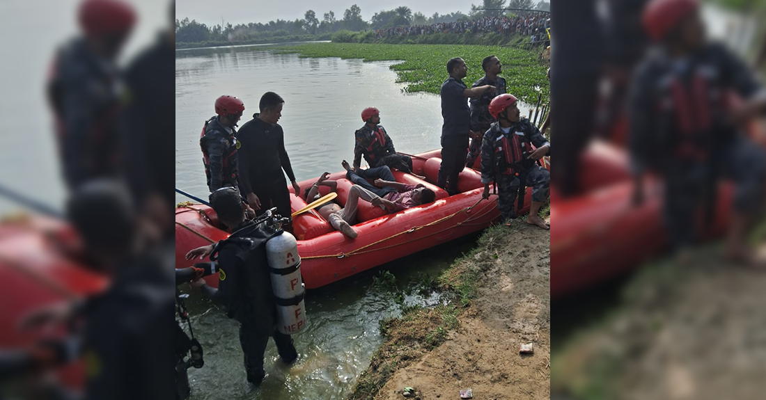 पोखरीमा खसेर बेपत्ता भएका दुई जनाको शव गोताखोर टोलीले निकाल्याे