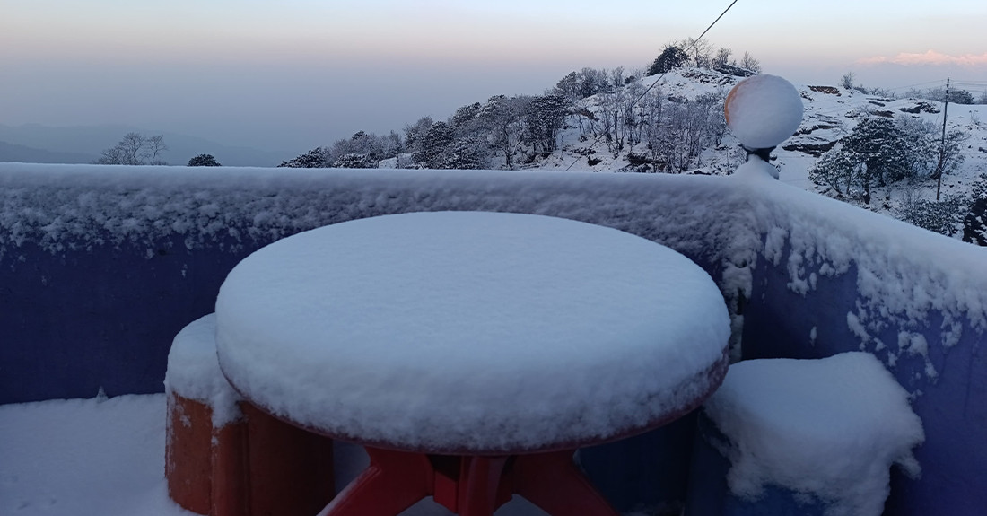 पाथीभरामा यस वर्षकै बाग्लो हिमपात