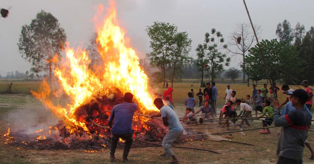 परम्परागतरुपमा होली मनाउँदै कञ्चनपुरका थारु समुदाय