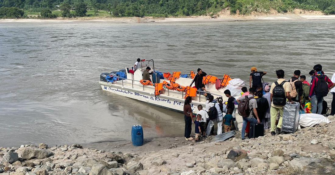 सप्तकोसीमा ‘जेटबोट’ पुनः सञ्चालनमा