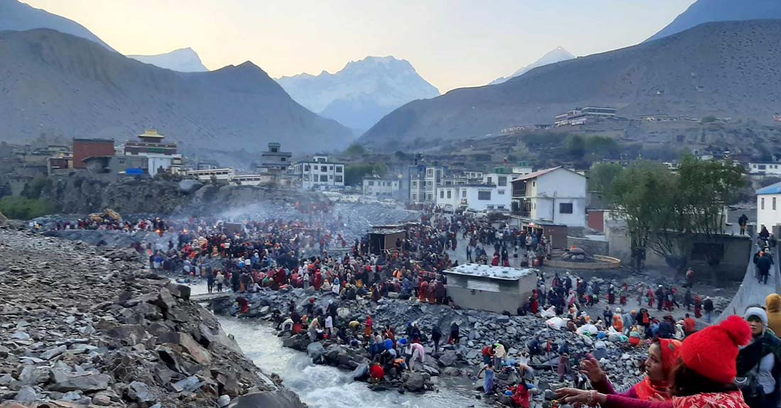 कागबेनी र मुक्तिनाथमा भक्तजनको घुइँचो