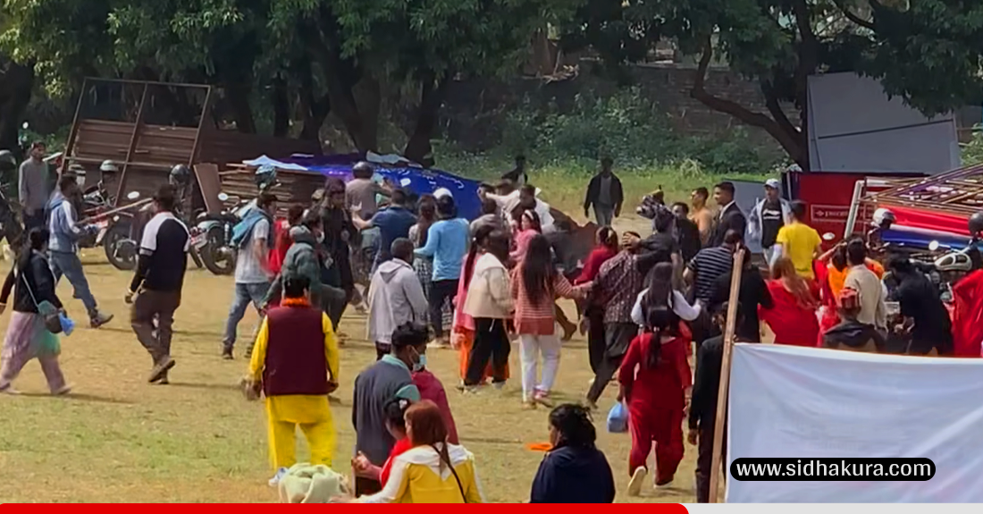 पोखरामा कोटिहोम आयोजक र नगर प्रहरीबीच झडप, दर्जनबढी घाइते