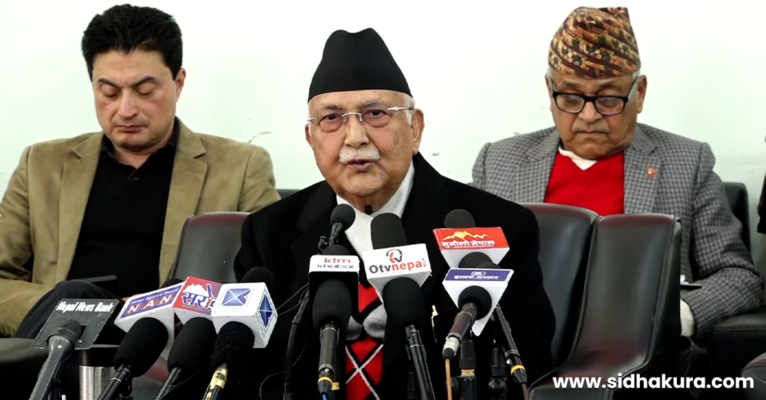 देश विकासमा हैन एमालेको विरोधमा केन्द्रित छ गठबन्धन: केपी ओली