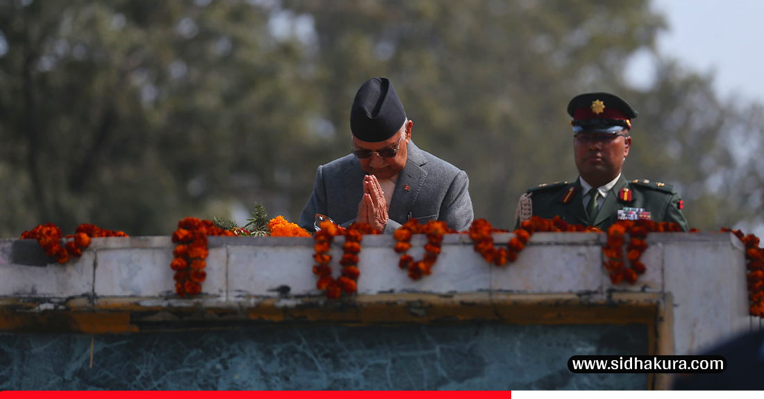 सहिद गेट पुगेर सहिदहरुलाई प्रधानमन्त्रीद्वारा माल्यार्पण (तस्विरहरु)