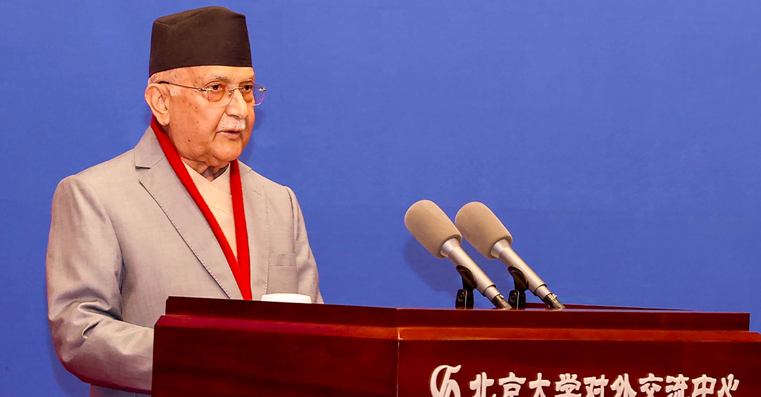 चीन पुगेर प्रधानमन्त्री ओलीले भने : नेपाल चिनियाँ लगानी भित्र्याउन तयार छ