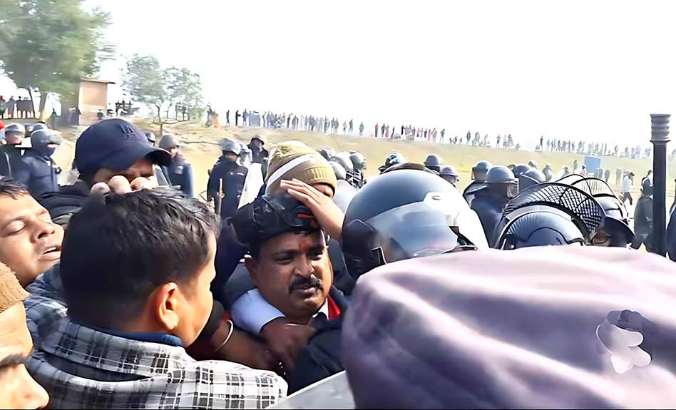प्रहरीको लाठी प्रहारबाट मधेश प्रदेशका शिक्षा तथा संस्कृती मन्त्री घाइते