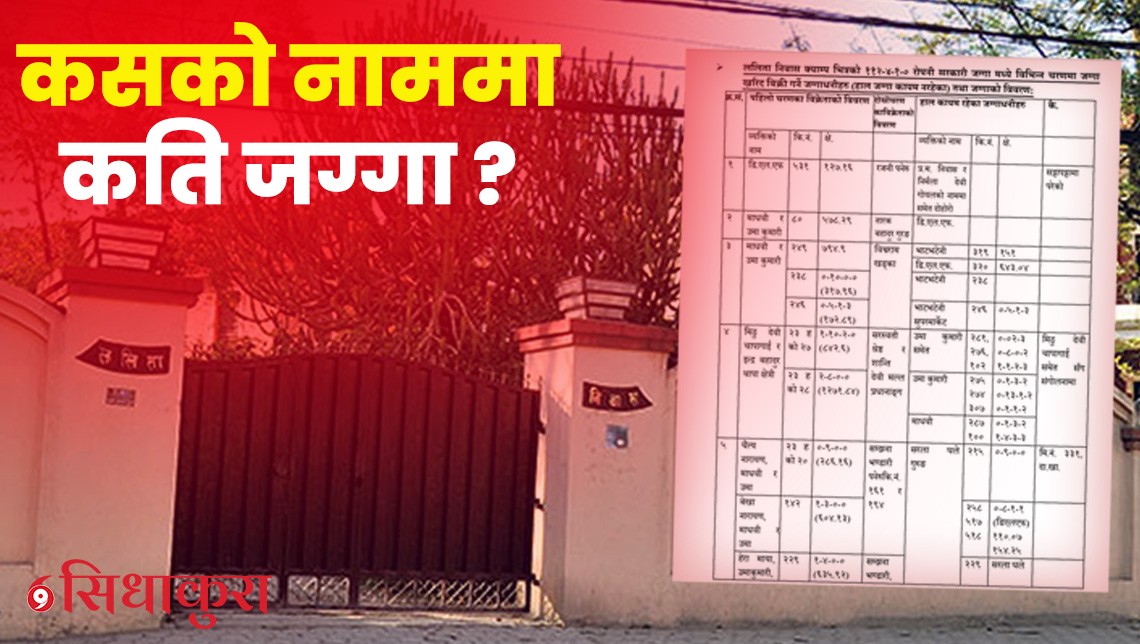 ललिता निवास प्रकरण : कसको नाममा कति जग्गा छ ? सूची सहित