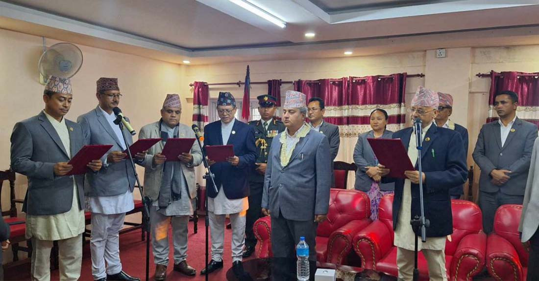 बागमतीमा नवनियुक्त मन्त्रीले शपथ लिए