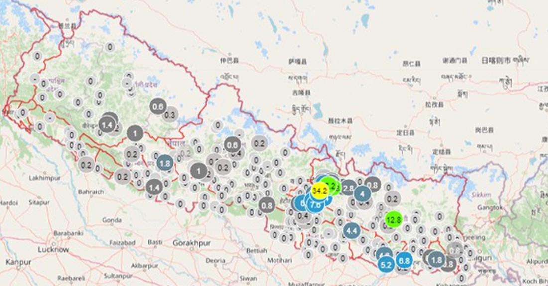 आजको मौसमः बागमती, गण्डकी, लुम्बिनी र सुदूरपश्चिम प्रदेशमा धेरै वर्षा हुने