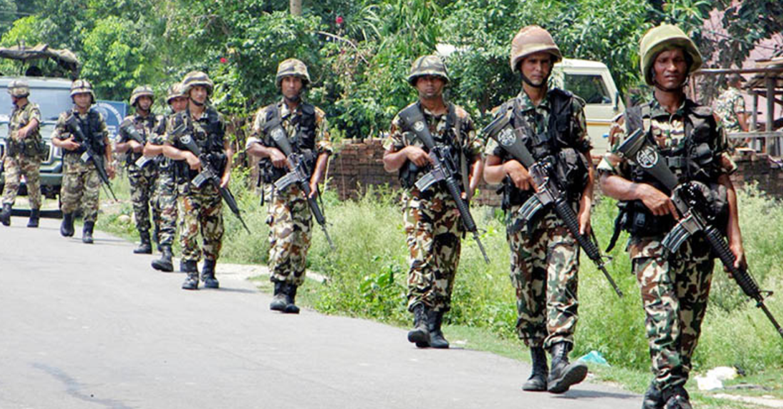 गोरखाबाट एकीकरण पदयात्रामा निस्कियो नेपाली सेनाको टोली