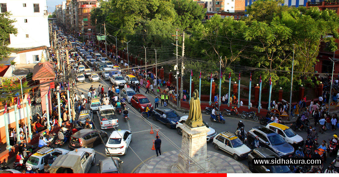 न्यूरोड क्षेत्रमा सवारीको अधिक चाप (तस्विरहरु)
