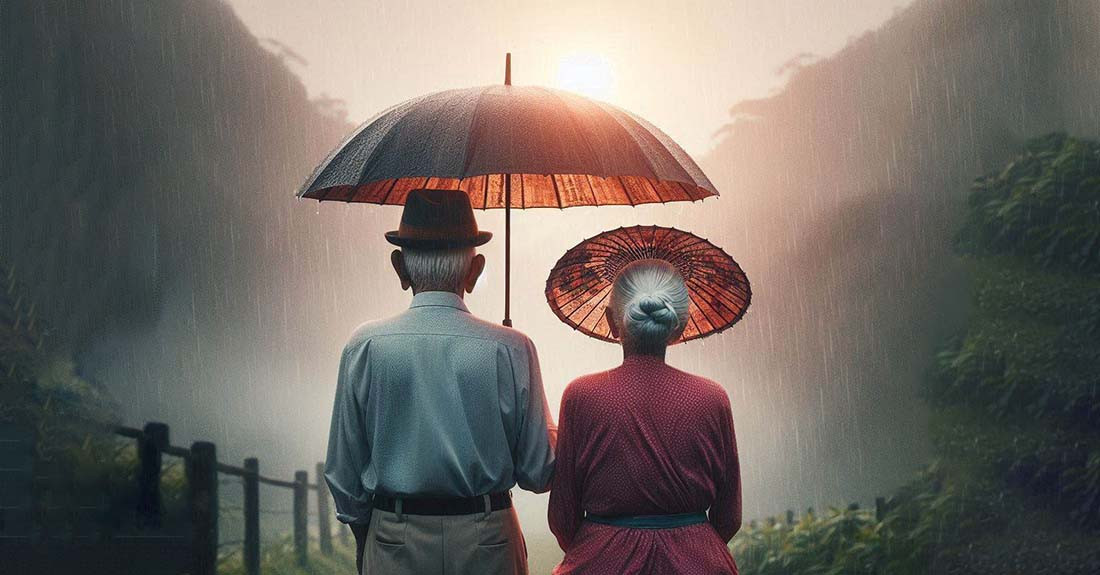 गर्मीमा ज्येष्ठ नागरिकलाई छाता उपहार