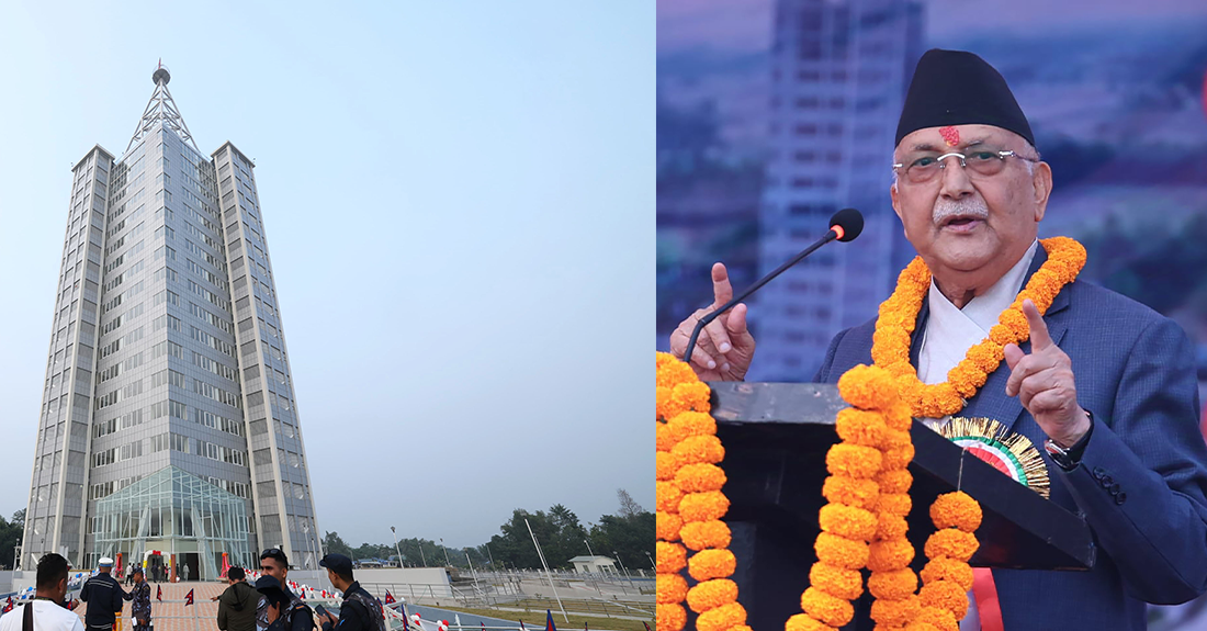 दमक व्यापारिक कम्प्लेक्स उद्घाटन गर्दै प्रधानमन्त्री ओलीले भनेः 'अब यो ठाउँमा आधुनिक सहर बनाउँछु'