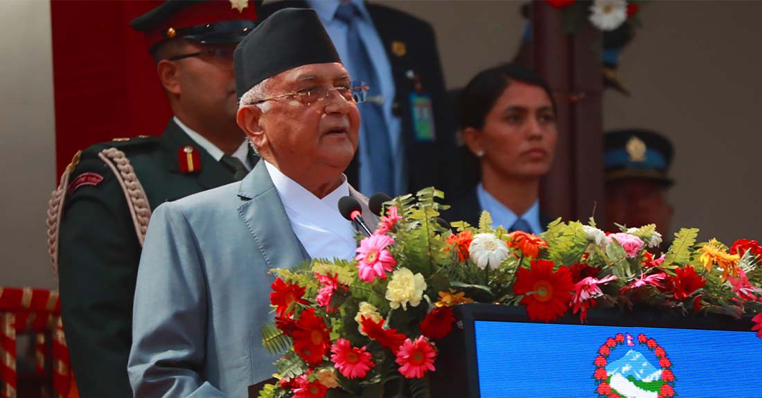 दुई तिहाइको सरकार खरानीको डल्लो होइन, ८४ अघि ढल्दैन :  प्रधानमन्त्री ओली