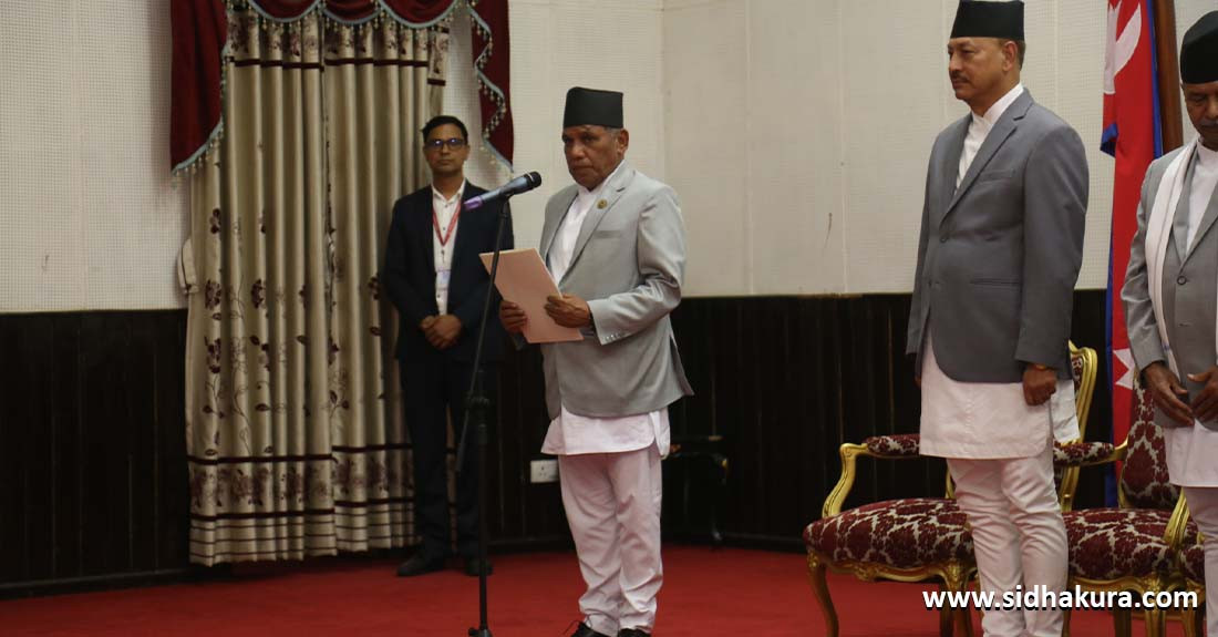 नवनिर्वाचित राष्ट्रिय सभाका अध्यक्ष दाहालद्वारा पदभार ग्रहण