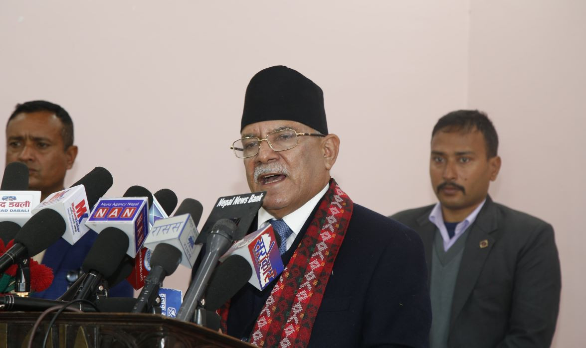 ठूला मिडिया हाउसहरू कसलाई बदनाम गर्नुछ योजना नै बनाएर उद्देश्यमूलक रुपमा लागेका छन्: प्रचण्ड