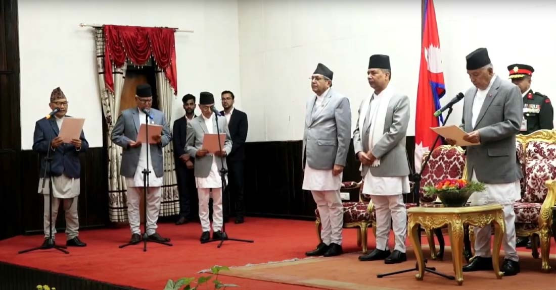 नवनियुक्त तीन प्रदेश प्रमुखले लिए सपथ