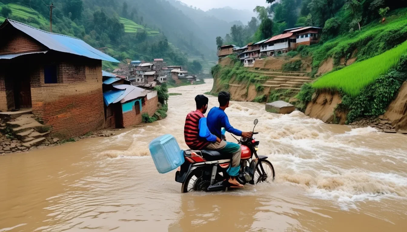बागलुङमा बाढीले बगाउँदा दुई युवाको मृत्यु, एक जना बेपत्ता