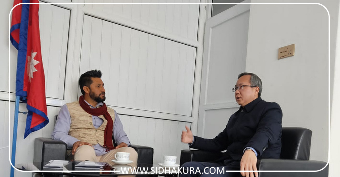 रास्वपा सभापति लामिछाने र चिनियाँ राजदूतबीच भेटबार्ता, नारायणगढ बुटवल पैदल यात्राबारे छलफल