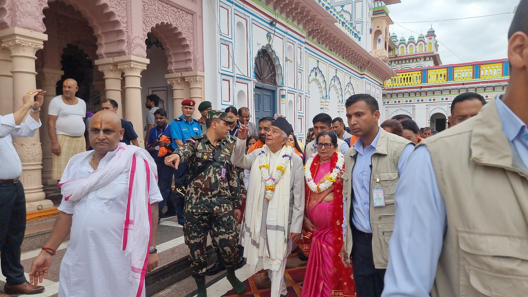 जानकी मन्दिरमा राष्ट्रपति रामचन्द्र पौडेल