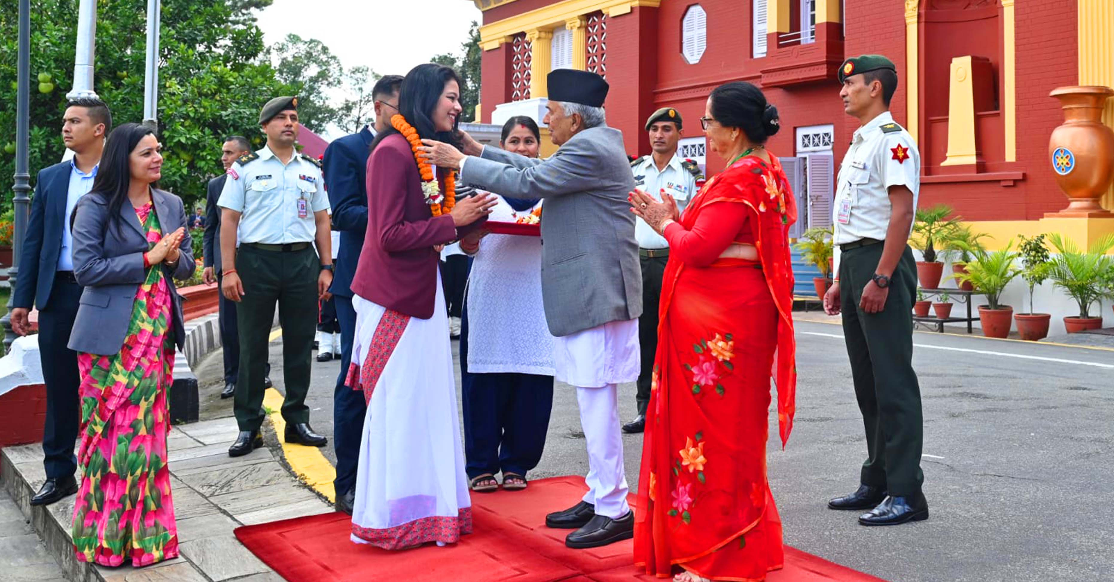 राष्ट्रपति पौडेलद्वारा पलेशालाई सम्मान