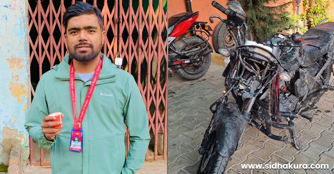 वीरगंजमा झडपको रिपोर्टिङ गर्न पुगेका पत्रकारको मोटरसाइकल र मोबाइल तोडफोड