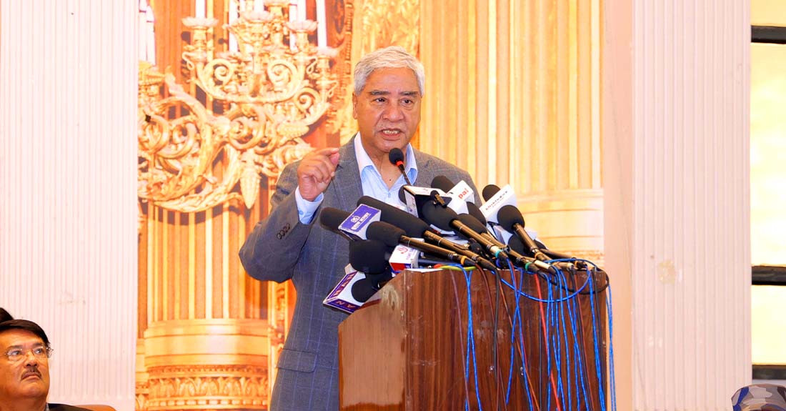 दुई ठूला दलको गठबन्धन कसैको दबाबमा बनेको होइनः देउवा