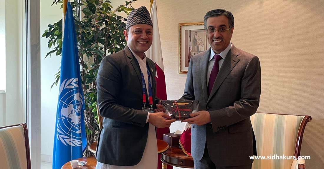 नेपाली श्रमिकको सीप विकासमा सहकार्य गर्न श्रम मन्त्री अर्यालको कतारका श्रम मन्त्रीलाई आग्रह