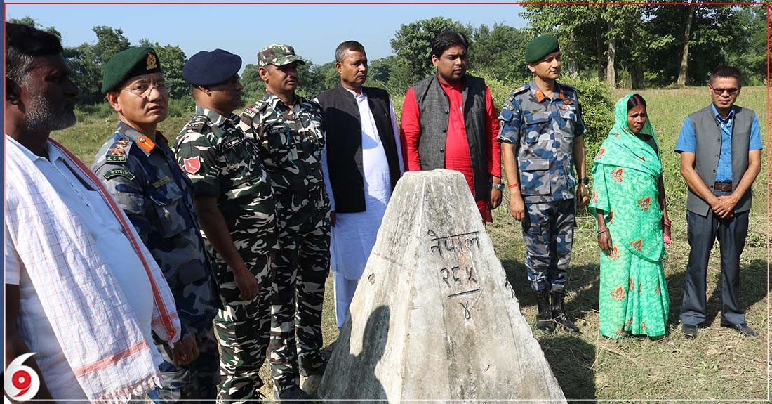 मधेस प्रदेशमा दशगजा क्षेत्रका सीमास्तम्भ मर्मत सुरु