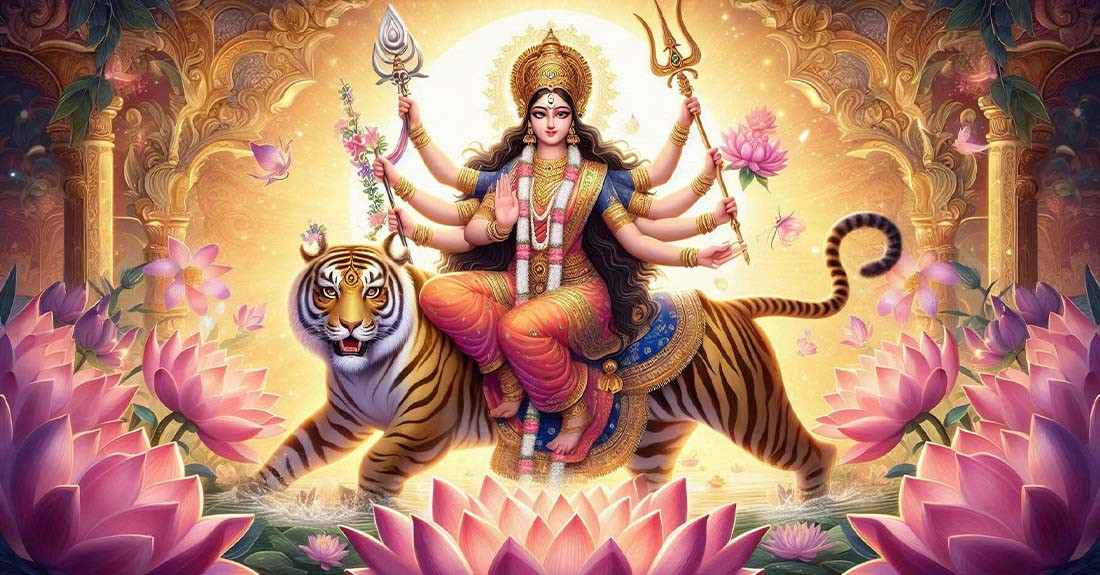 नवरात्रको तेस्रो दिनः चन्द्रघण्टाको पूजाआराधना गरिँदै
