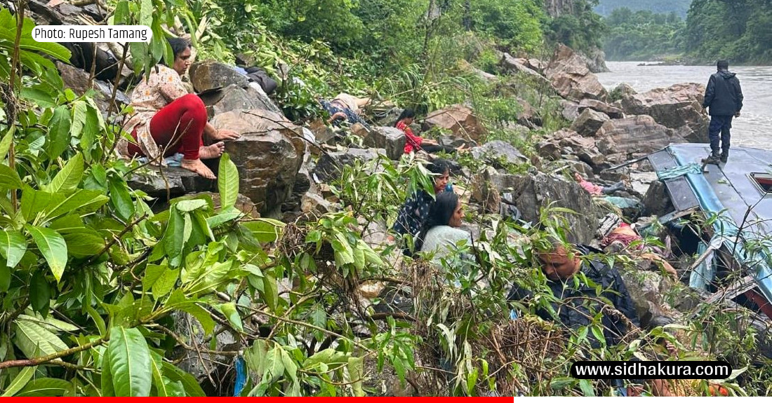 तनहुँ बस दुर्घटनाः मृतक सबैको शव परीक्षण चितवनमा हुने