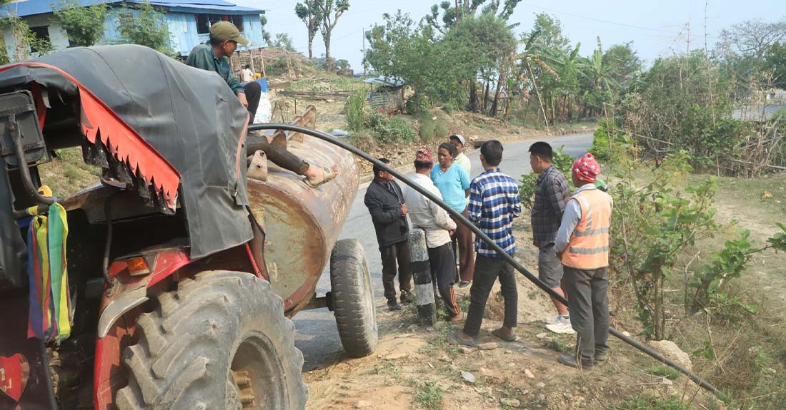 मुहान सुकेपछि खानेपानीका लागि ट्याङ्करमा निर्भर