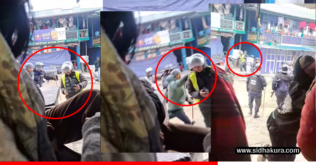 मुक्कुम्लुङमा आजपनि तनावः प्रहरी र ठेकेदार पक्षले पत्रकारलाई लियो नियन्त्रणमा