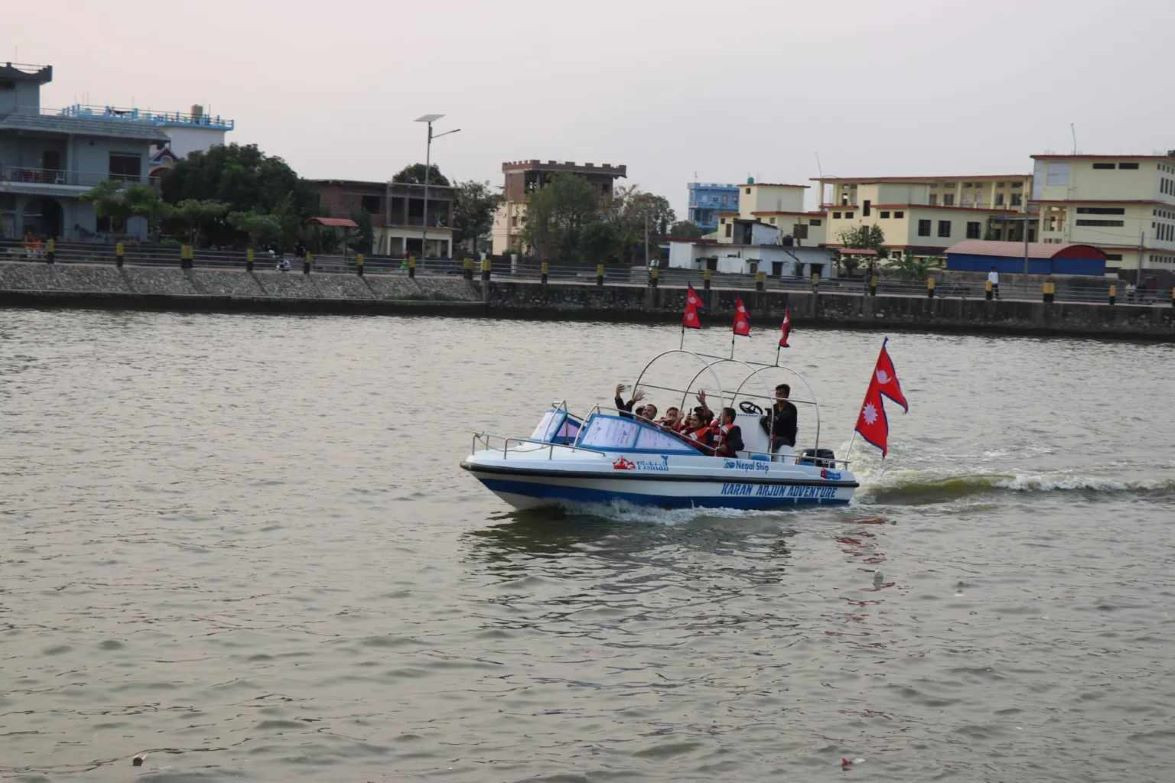नेपालगञ्जको वाटर पार्कमा मोटरबोट सन्चालनमा