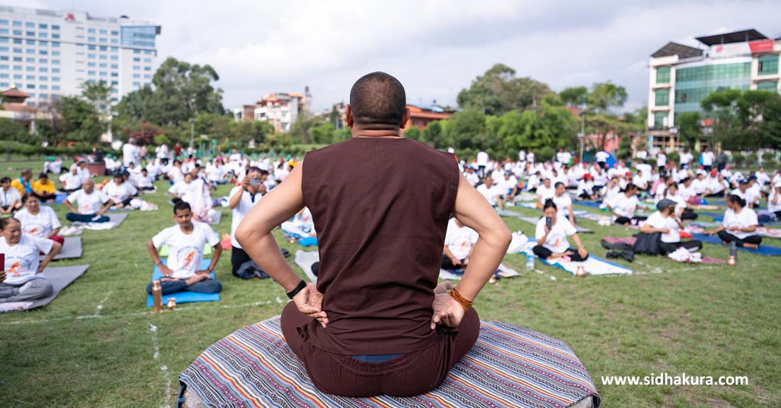 काठमाडौँमा दशौँ अन्तर्राष्ट्रिय योग दिवस (तस्विरहरु)