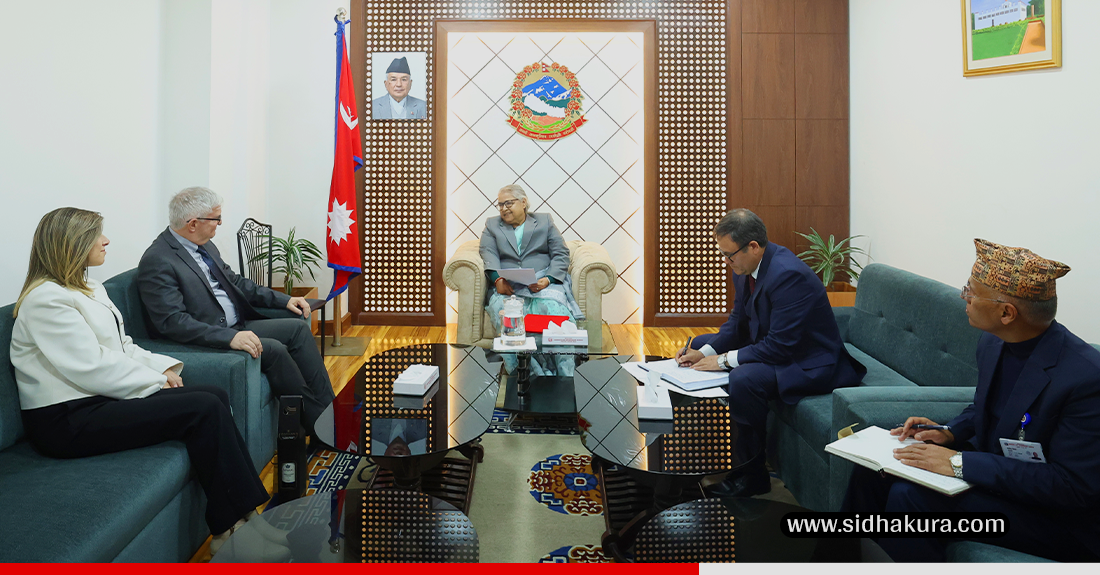 प्रधानमन्त्री कार्की र इजरायली राजदूत बासबीच शिष्टाचार भेट