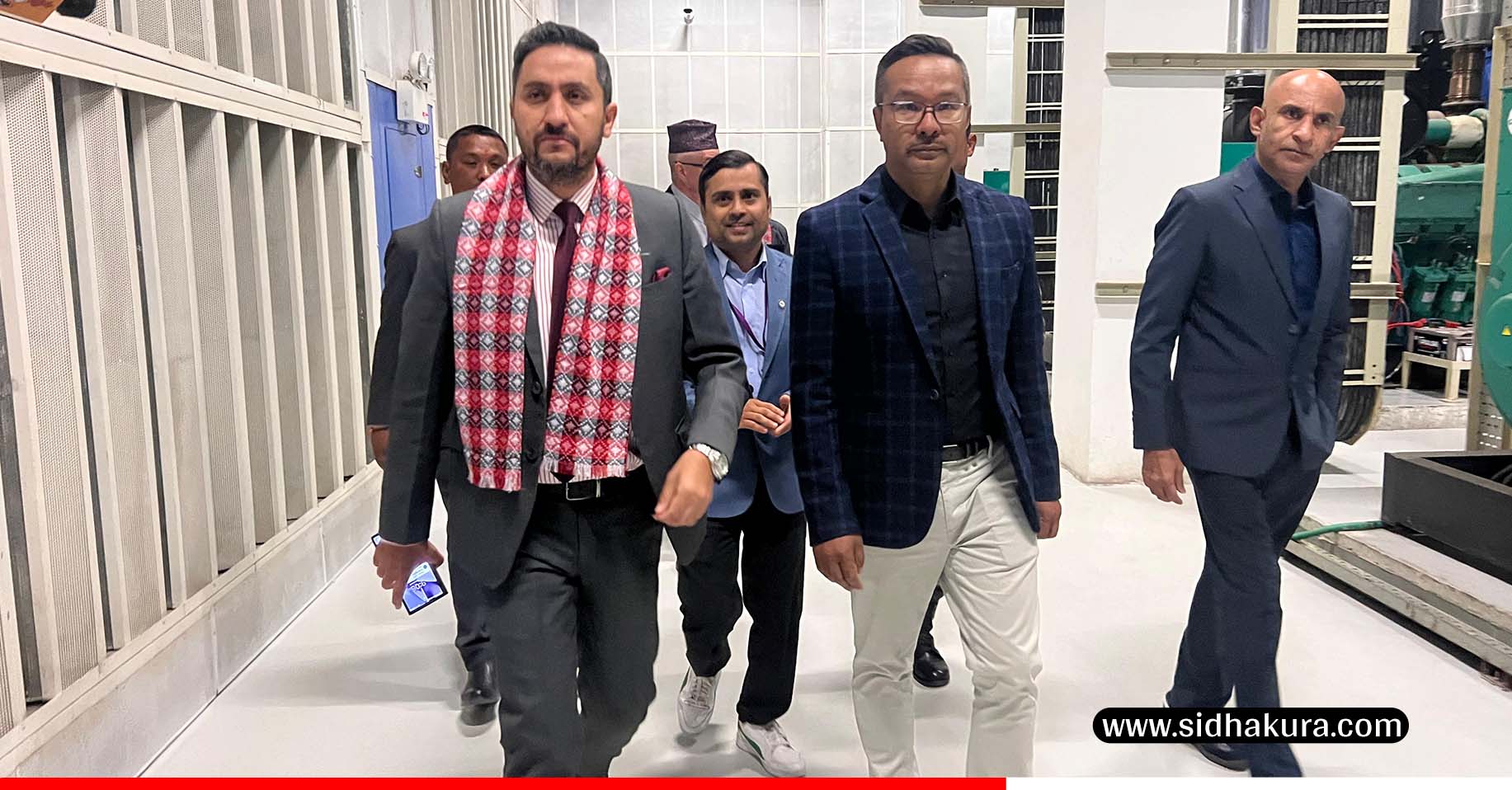 सञ्चारमन्त्री खरेलद्वारा एनसेल कार्यालय अवलोकन