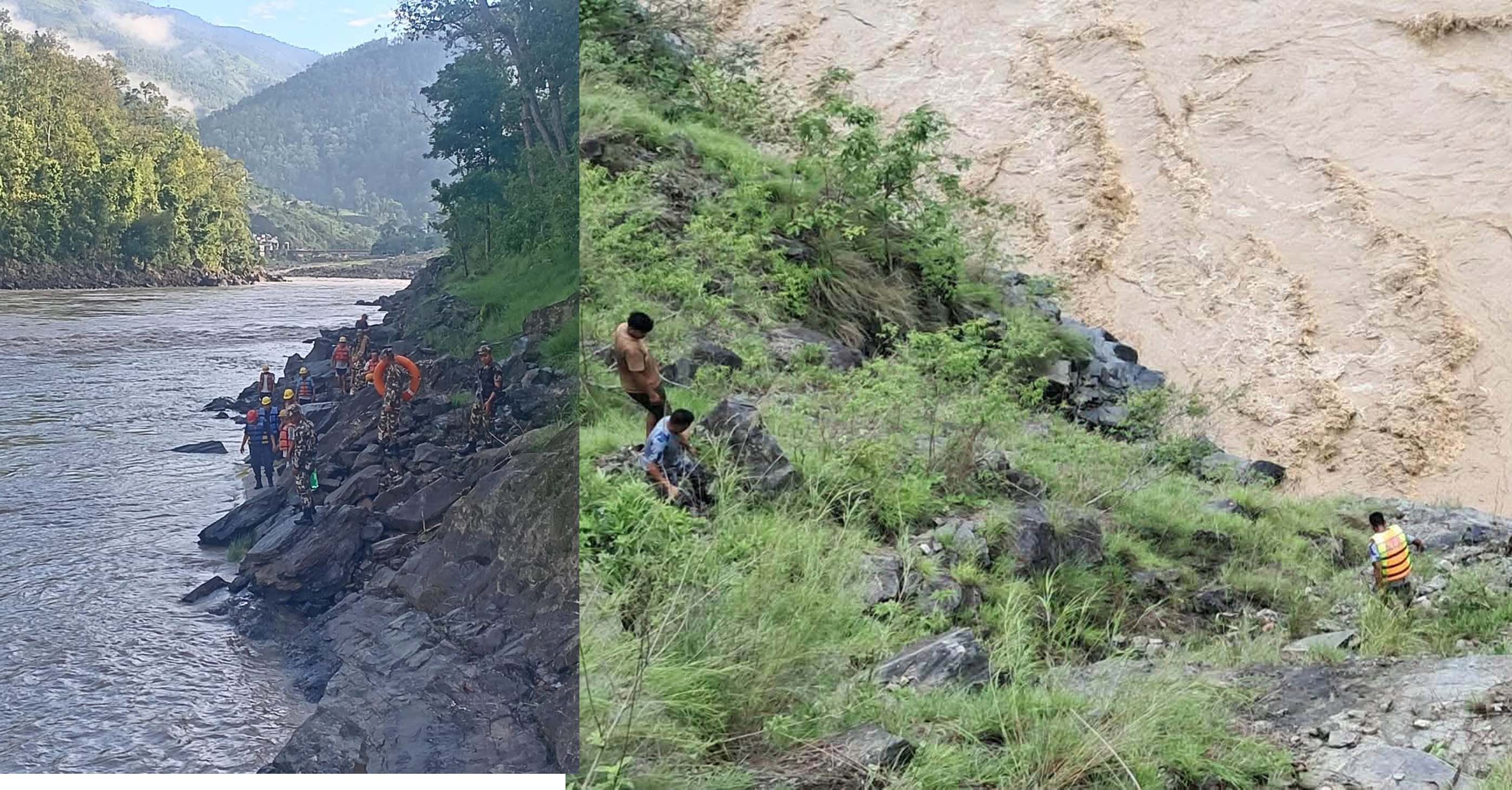 दैलेख दुर्घटनाः कर्णालीमा बेपत्ता एक जनाको शव कैलालीमा भेटियो