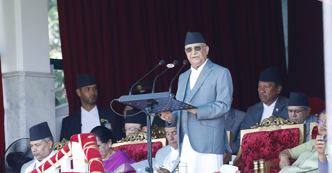 ‘हिजो जनताले नाराणहिटी गेट बाहिरबाट हेर्थे, आज भित्र पस्छन्, गणतन्त्रले जनतालाई न्यायाधीश बनाएको छ’ : प्रधानमन्त्री ओली