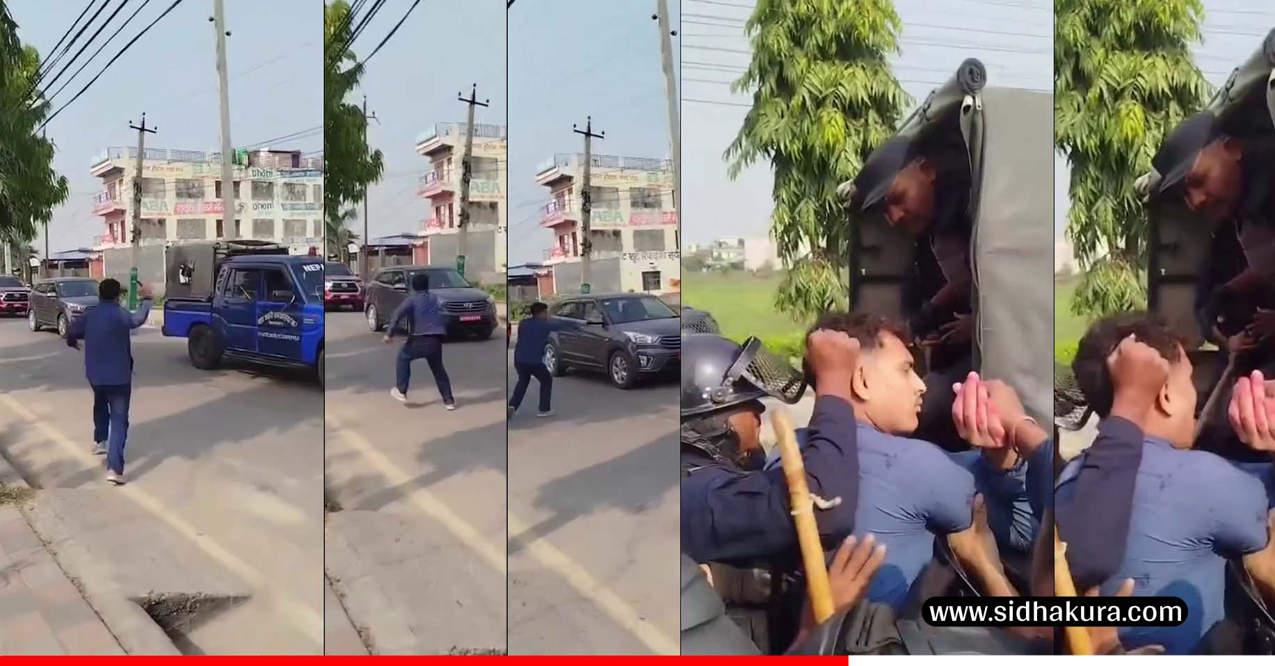 विराटनगरमा महेश बस्नेत सवारी गाडीमा रातो छ्यापियो