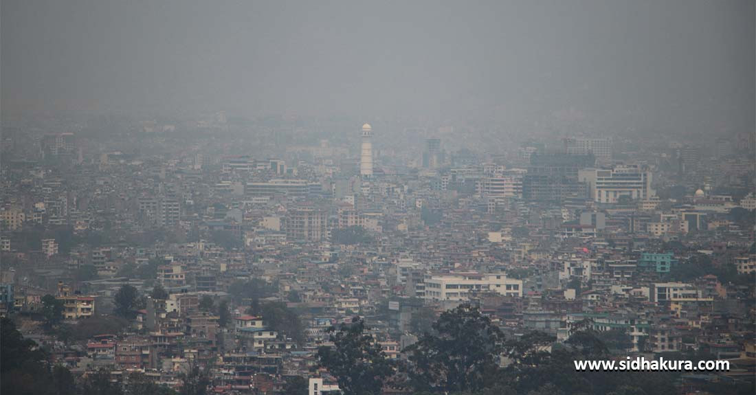 वर्षा नहुँदा काठमाडौँ उपत्यकाको आकाश खुलेन, वायु प्रदूषण बढ्यो