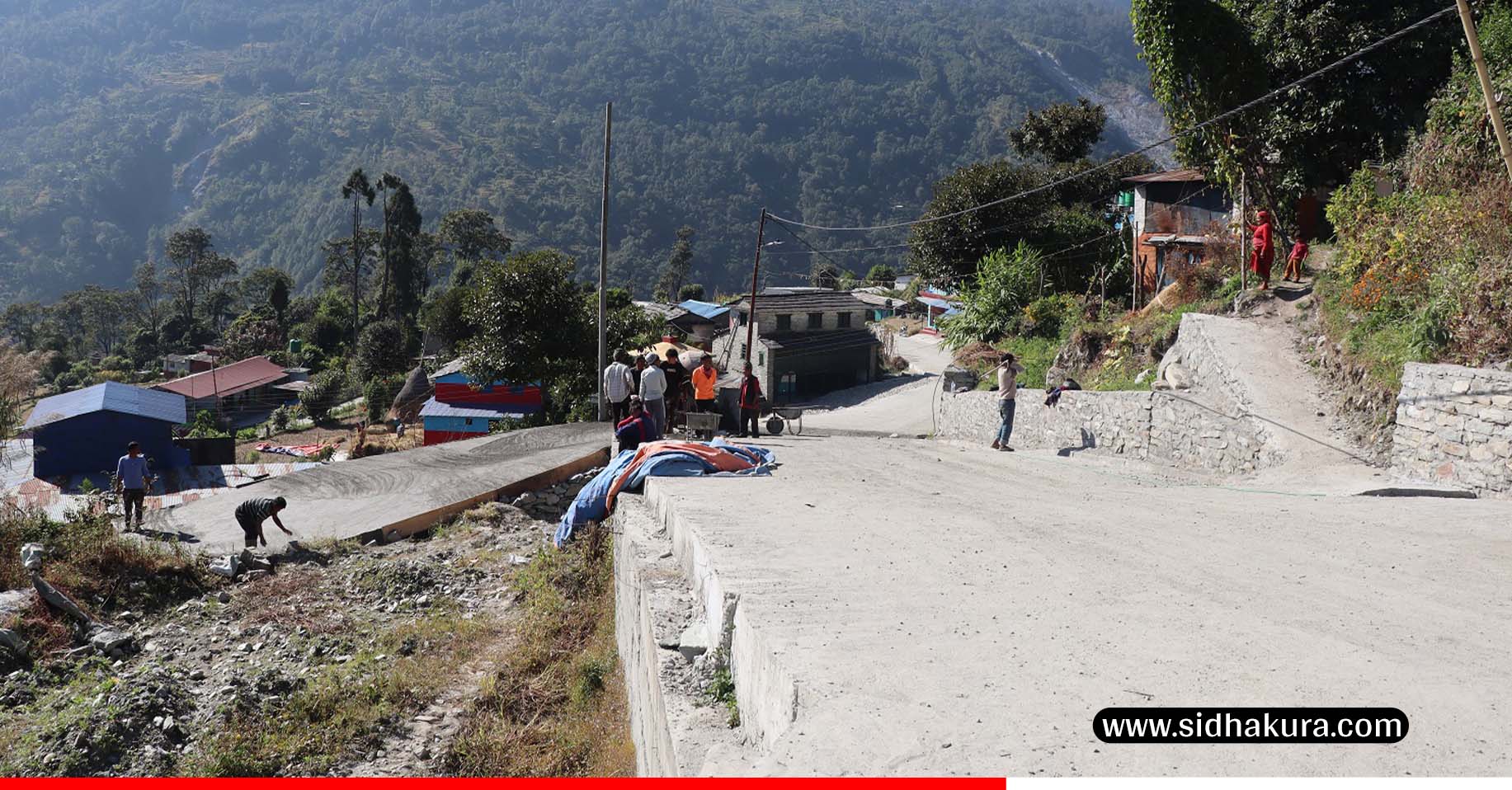 रघुगङ्गाको मौवाफाँटमा पक्की सडक निर्माण
