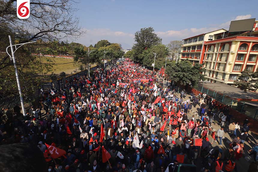 नेकपाको  एकता सन्देश सभा र्याली (तस्बिरहरु)