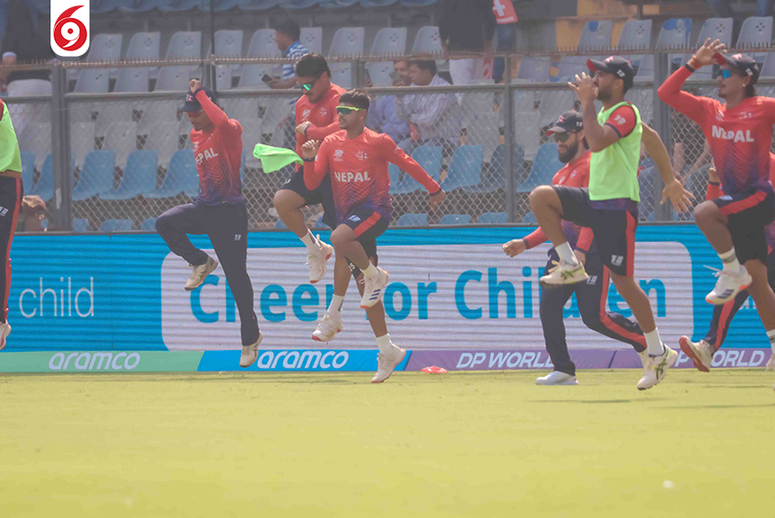 इंग्लाण्डसँग खेल्नुअघि नेपाली टोलीको वार्मअप(तस्बिरहरु)