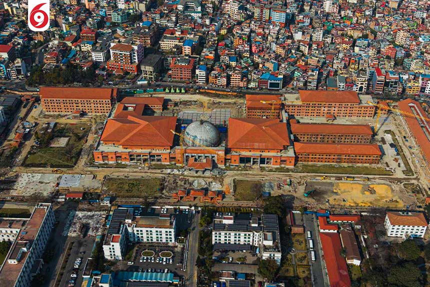 यस्तो बन्दै छ नयाँ संसद भवन, ८८ प्रतिशत काम सकियो(तस्विरहरु)