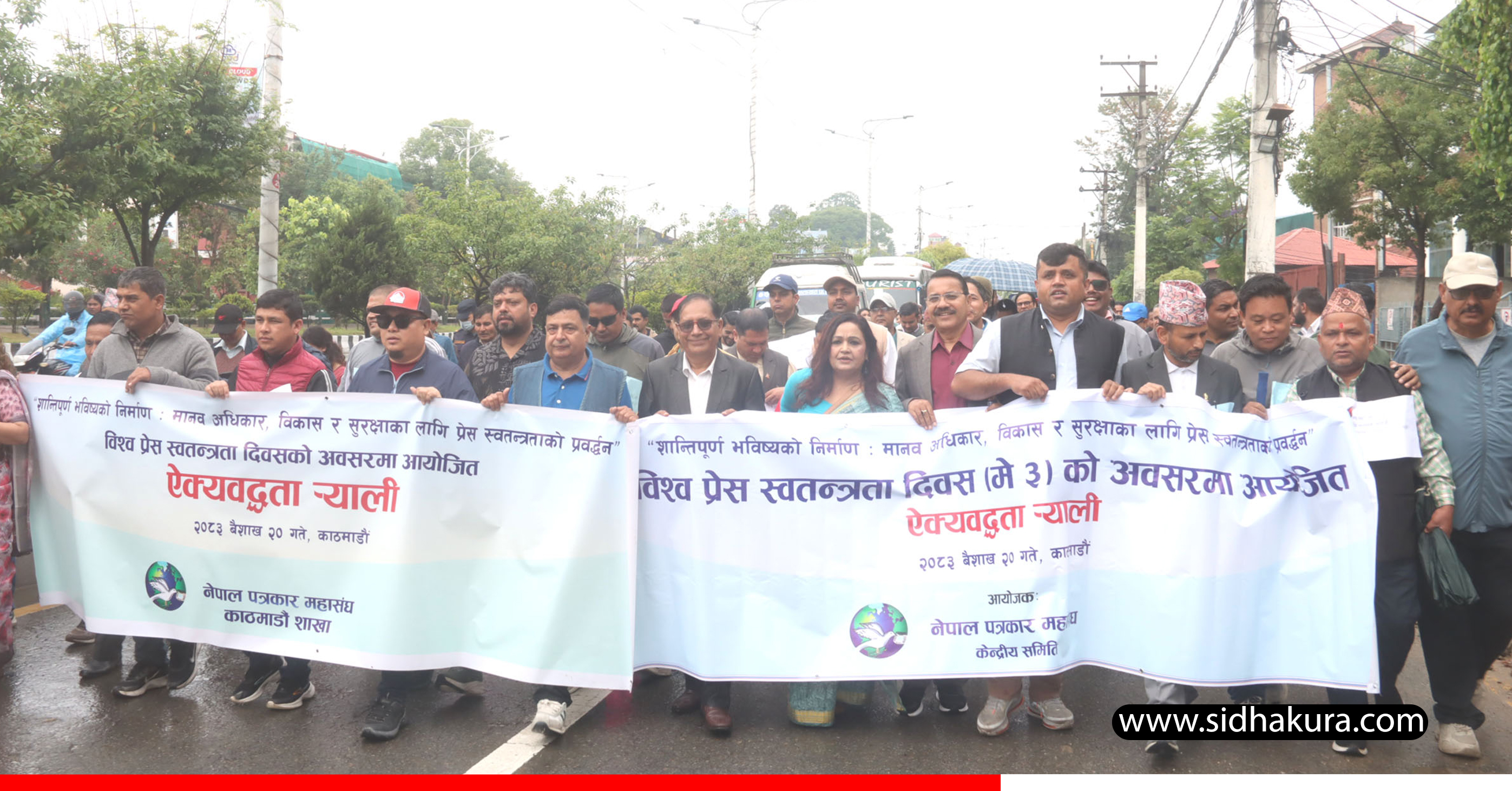 विश्व प्रेस स्वतन्त्रता दिवसः पत्रकार महासङ्घको ऐक्यबद्धता पदयात्रा