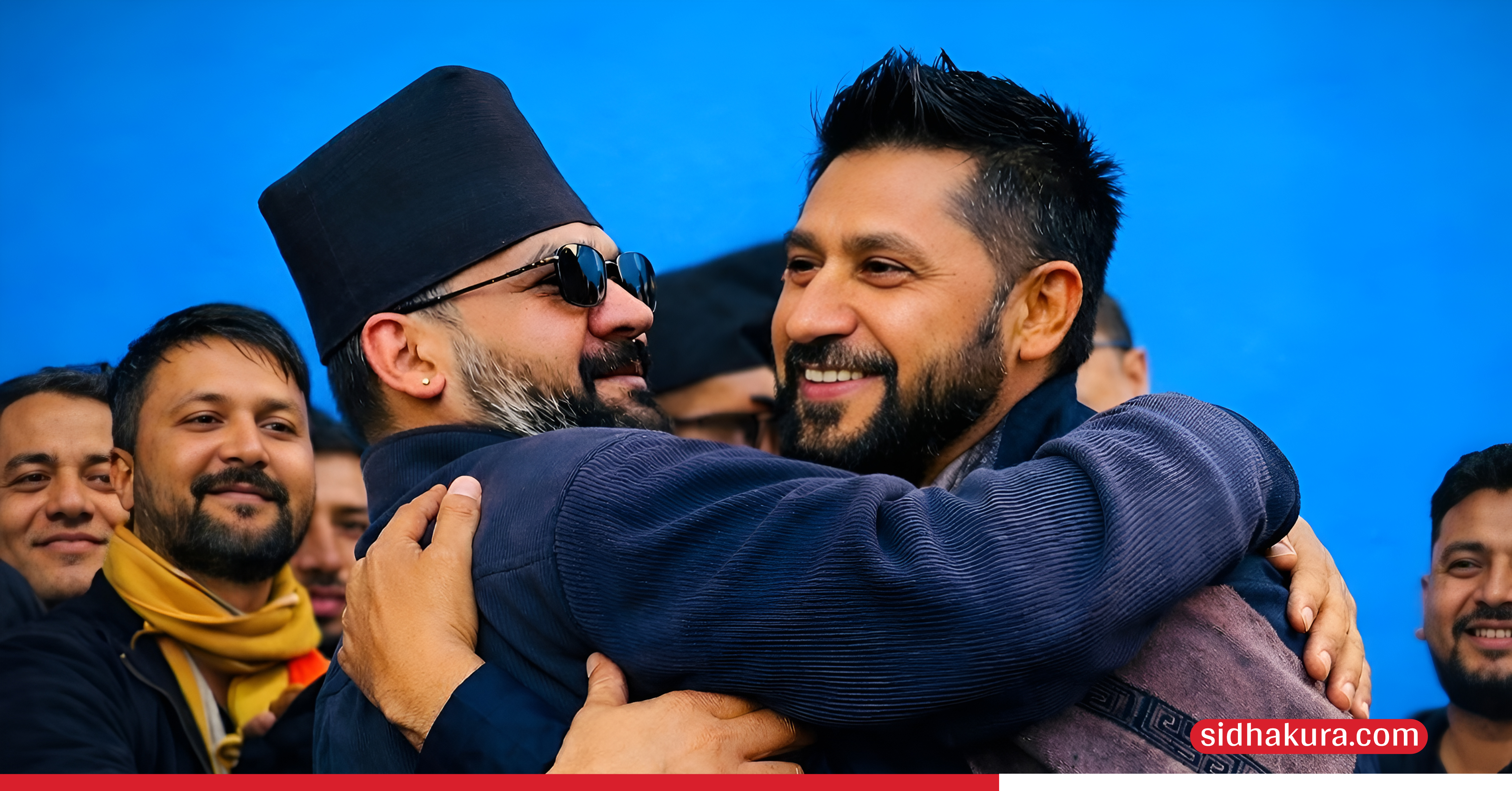 घण्टीघरमा एउटै अँगालोमा रवि-बालेन