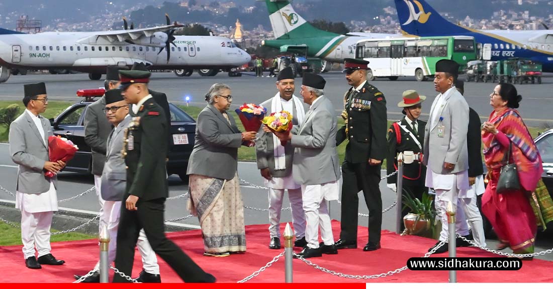 राष्ट्रपति पौडेल स्वदेश फिर्ता