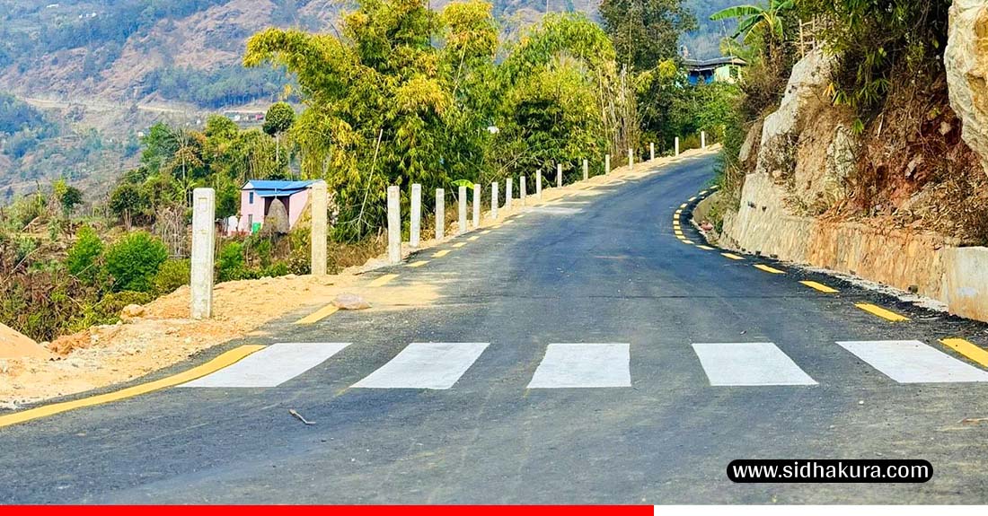 ट्रयाक खुलेको २६ वर्षपछि बागलुङमा सडक कालोपत्र