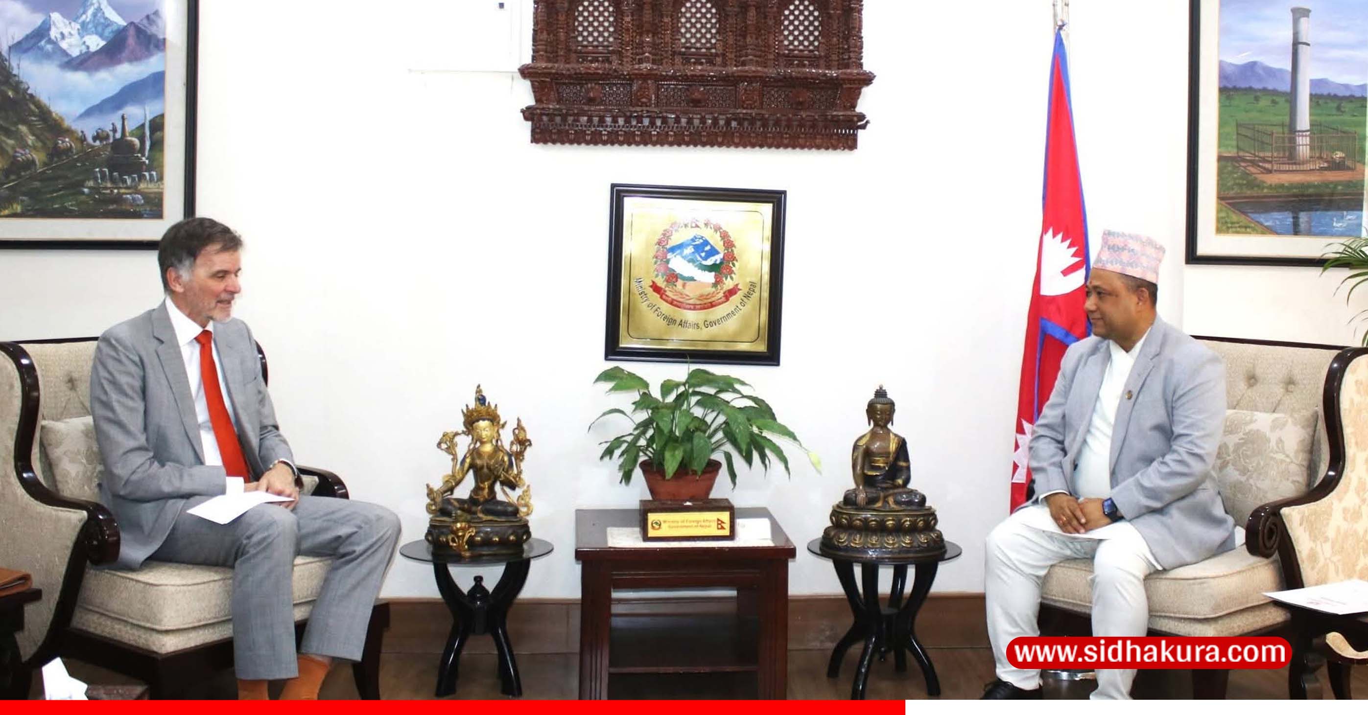 परराष्ट्रमन्त्री खनालसँग जर्मनीका राजदूतको भेट